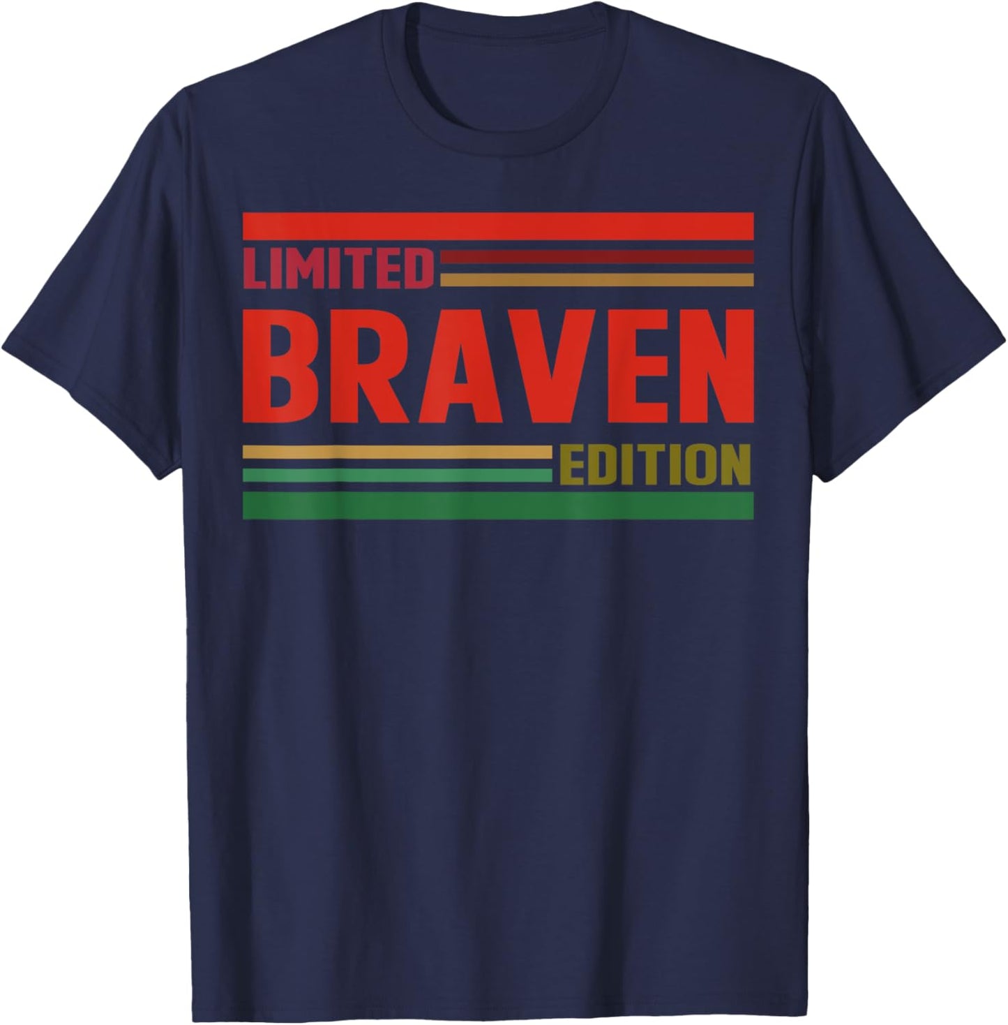 BRAVEN Limited Edition Shirt BRAVEN Name Personalized T-Shirt - T-Shirt | Navy