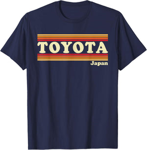 Vintage 80s Toyota Japan Retro Graphic T-Shirt - T-Shirt | Navy