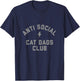Anti Social Cat Dads Club T-Shirt - T-Shirt | Navy