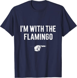 I'm With The Flamingo Flamingo Bird Party Halloween Costume T-Shirt - T-Shirt | Navy