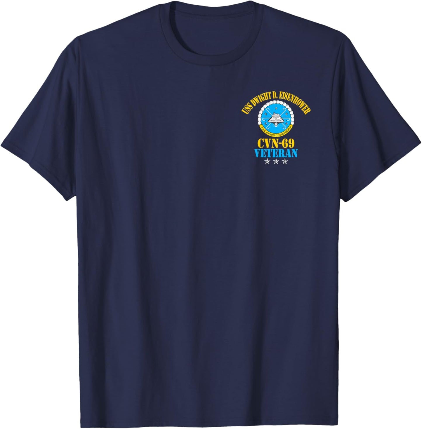 USS Dwight D. Eisenhower CVN-69 Aircraft Carrier Veteran T-Shirt - T-Shirt | Navy