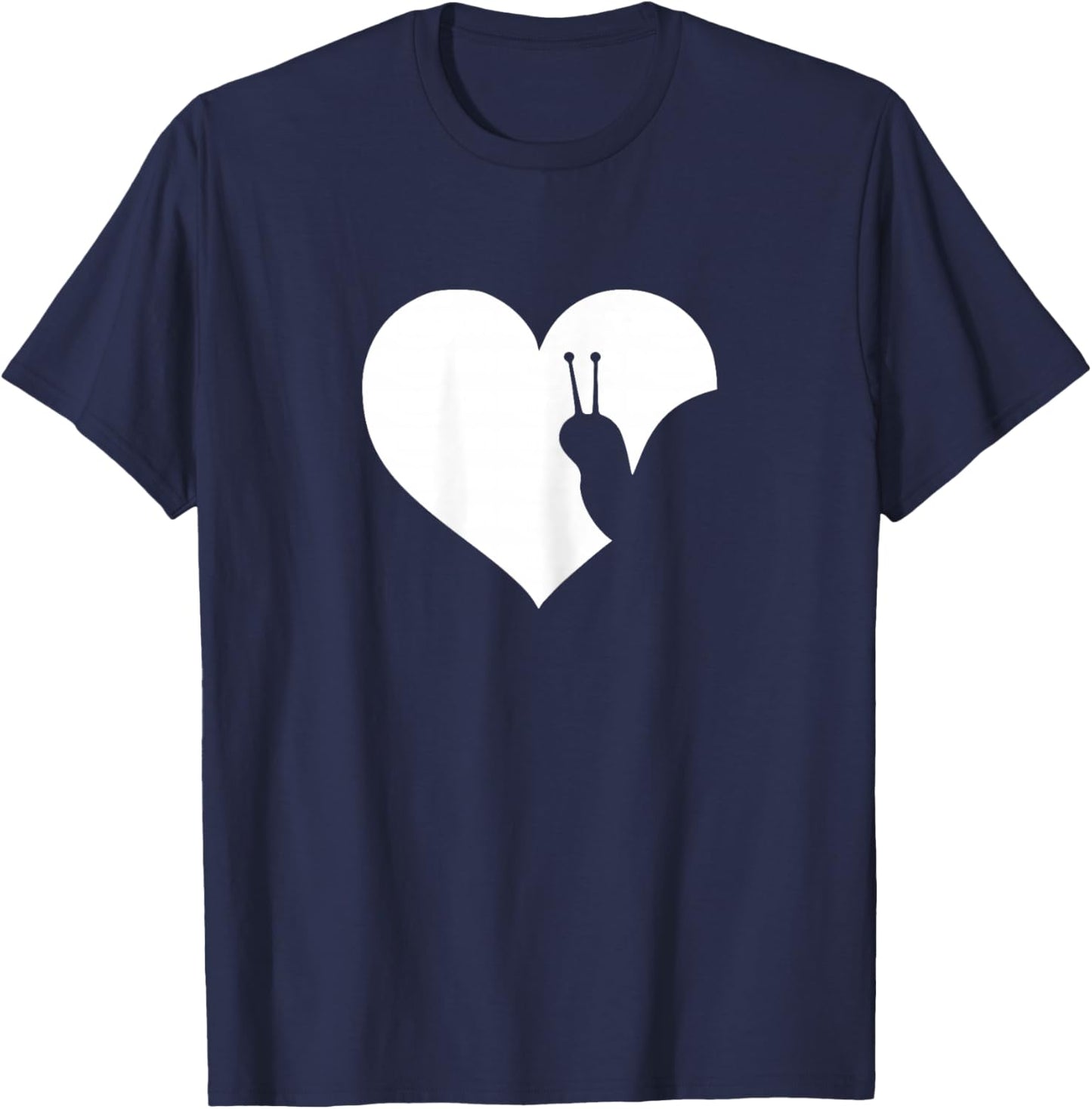 Little Design Snail Love Heart Graphic Children or Teenagers T-Shirt - T-Shirt | Navy