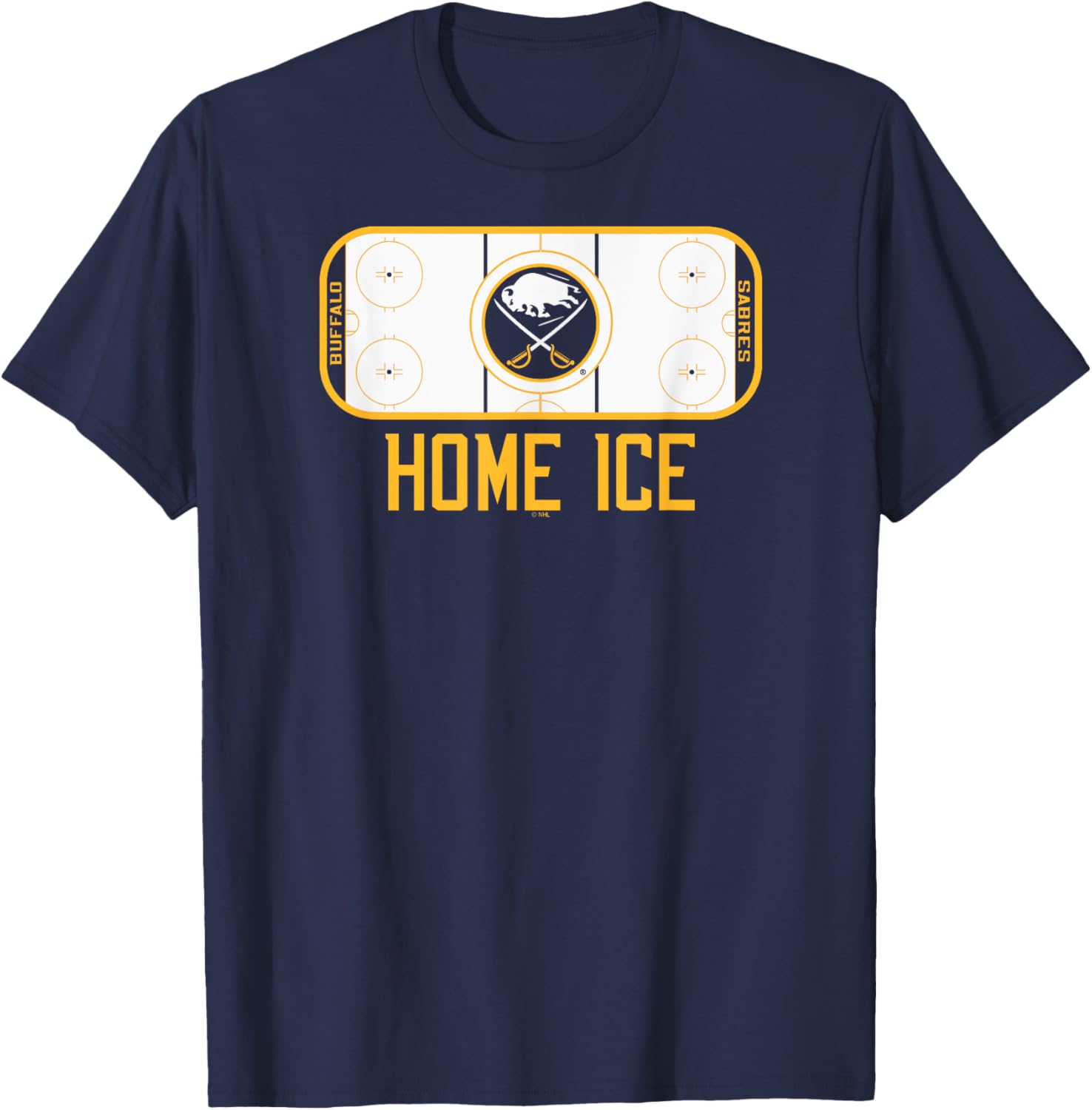 Buffalo Sabres Home Ice Blue Officially Licensed T-Shirt - T-Shirt | Navy