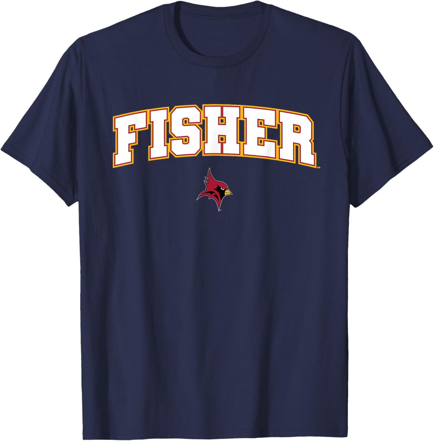 St. John Fisher College Cardinals Arch Logo T-Shirt - T-Shirt | Navy
