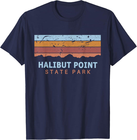 Halibut Point State Park Massachusetts Retro Cool T-Shirt - T-Shirt | Navy