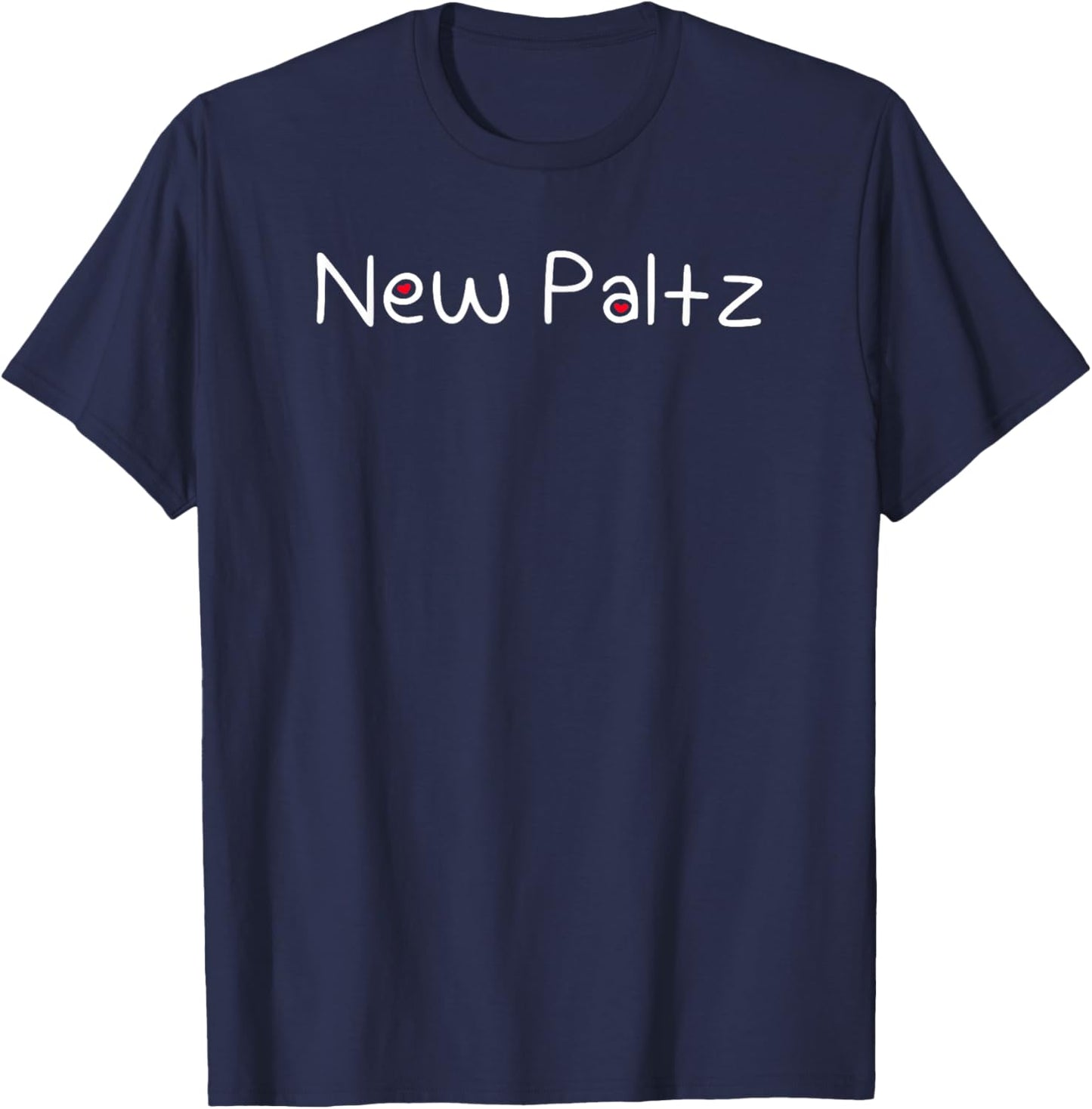 New Paltz Merch Love Heart Cute Fun New York Town Name Gift T-Shirt - T-Shirt | Navy
