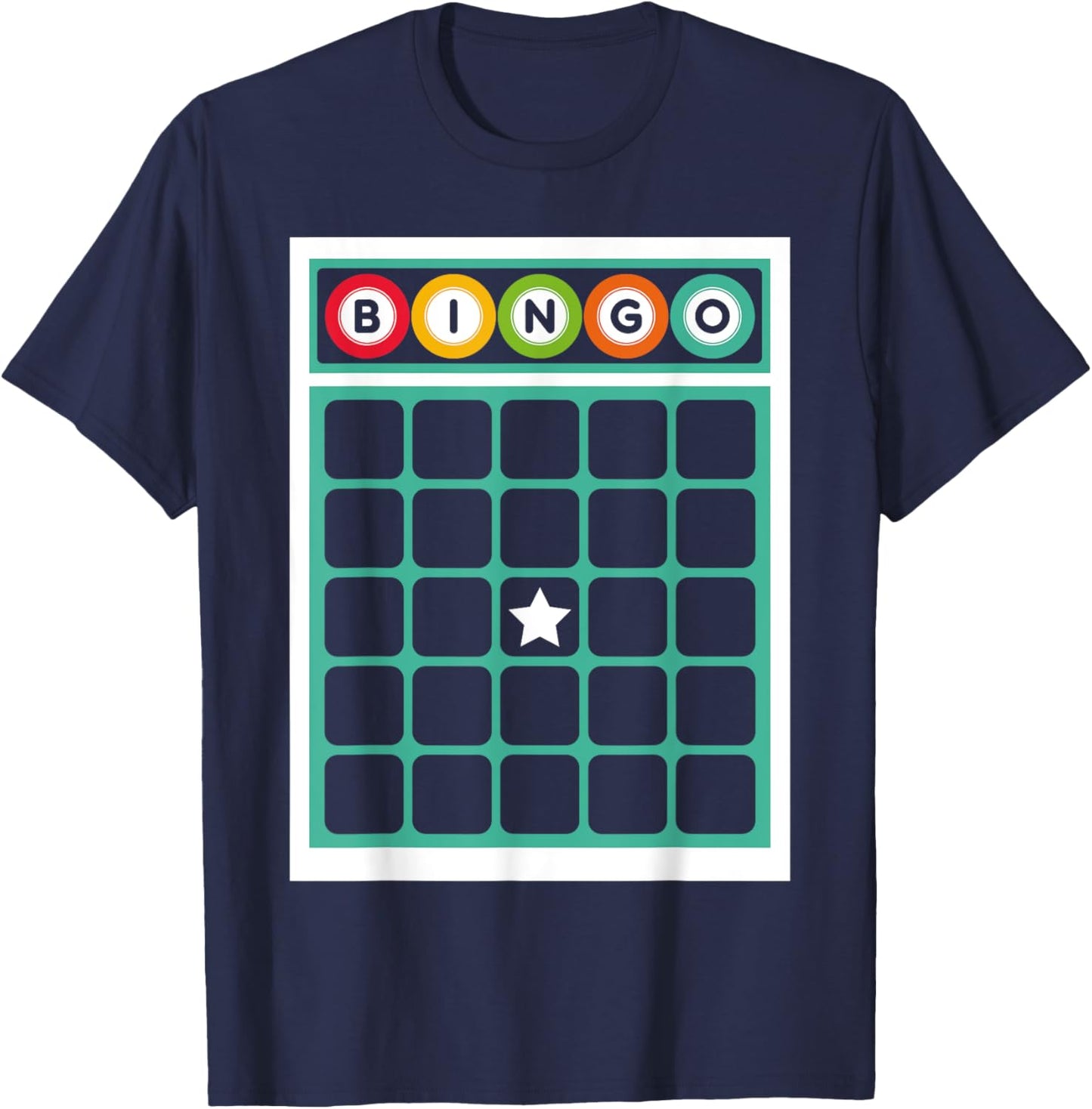 Bingo Card Bingo Costume Funny Bingo Player Halloween Outfit T-Shirt - T-Shirt | Navy