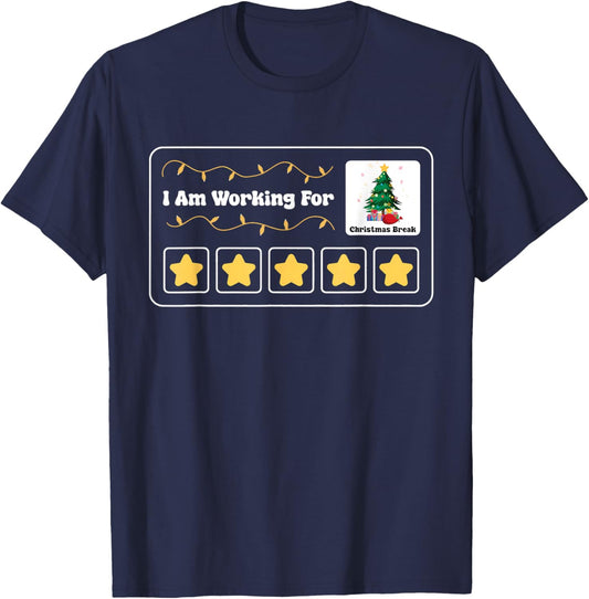 I'm Working For Christmas Break Special Education Teacher T-Shirt - T-Shirt | Navy