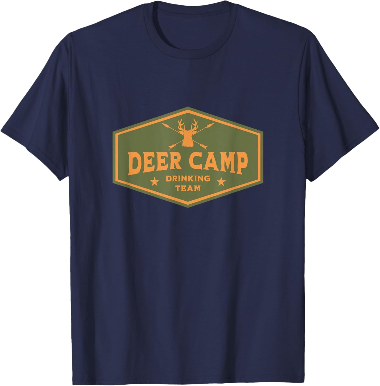 Deer Camp Drinking Team - Funny Hunting T-Shirt - T-Shirt | Navy