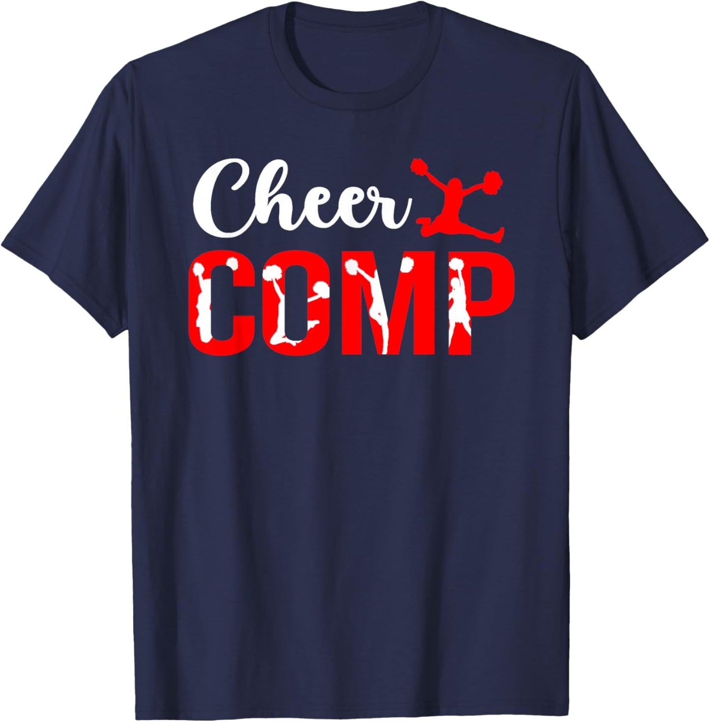 Cheer Comp Day Cheerleader Competition Day Cheerleading T-Shirt - T-Shirt | Navy
