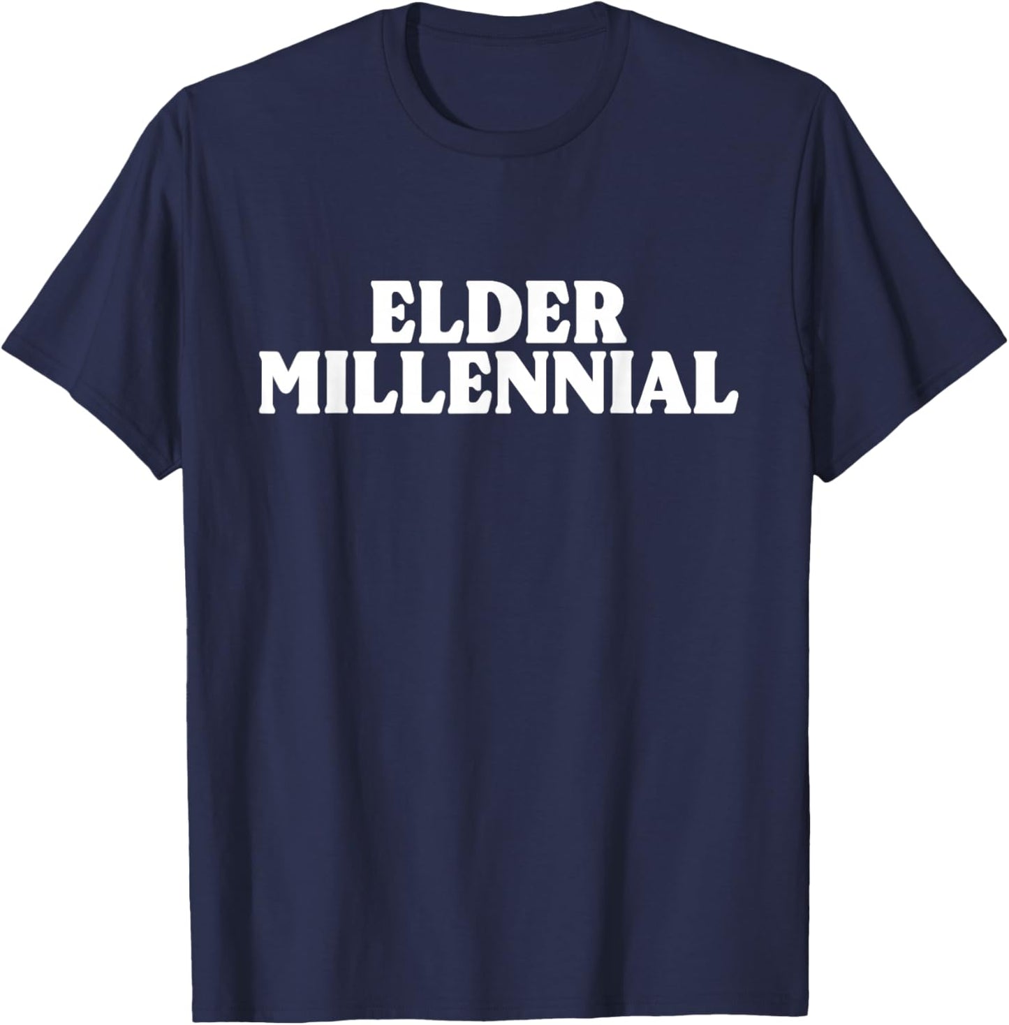 Elder Millennial Funny Retro 90s Nostalgia T-Shirt - T-Shirt | Navy