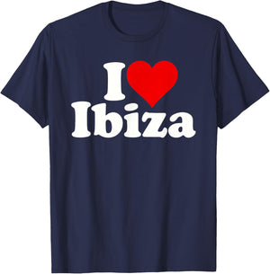 I Love Heart Ibiza Spain BALEARY ISLANDS T-Shirt - T-Shirt | Navy