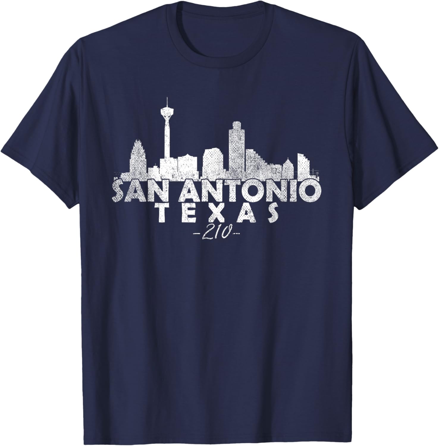 San Antonio Texas TX | skyline T-Shirt - T-Shirt | Navy
