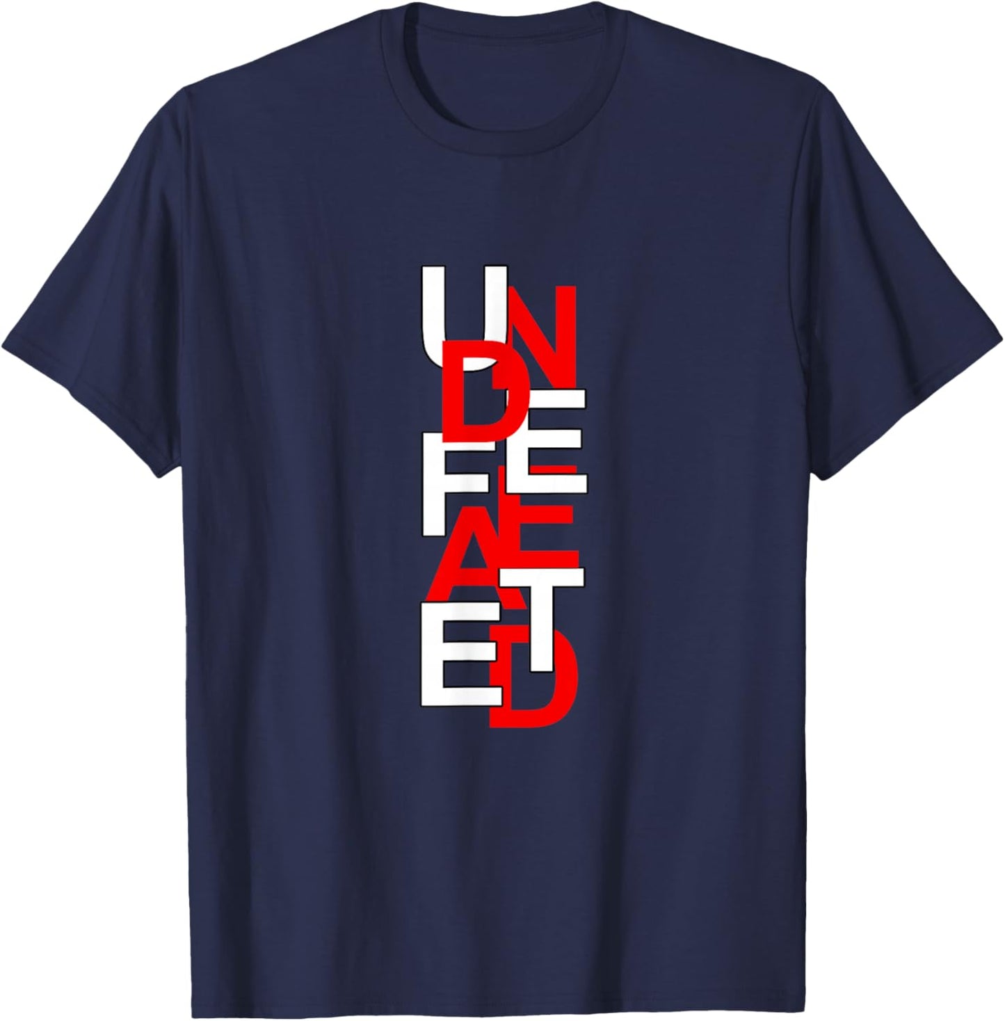 Red Color Undefeated Red Graphic T-Shirt - T-Shirt | Navy