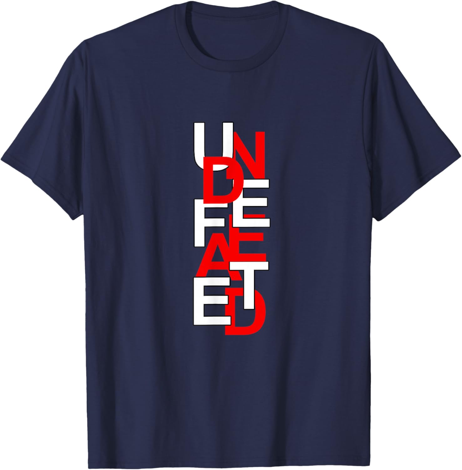 Red Color Undefeated Red Graphic T-Shirt - T-Shirt | Navy