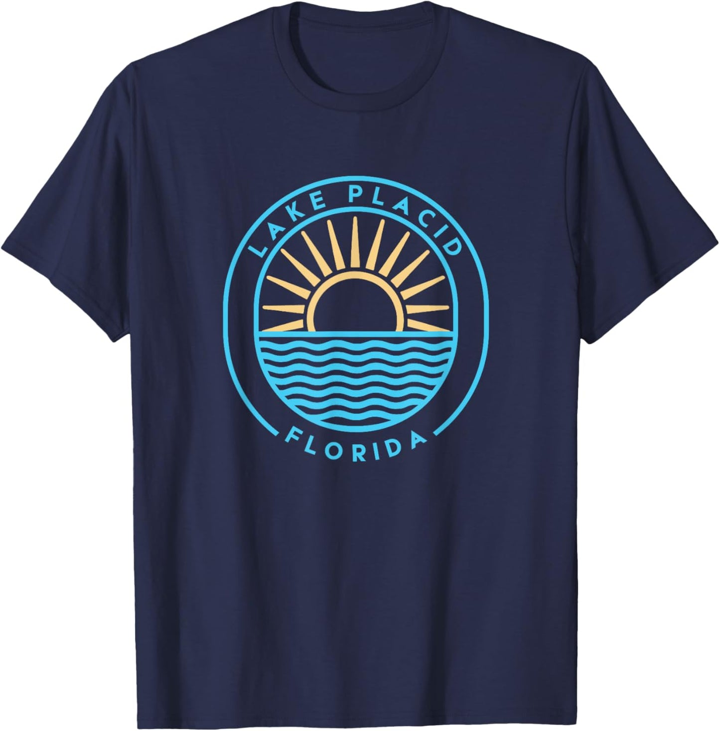 Lake Placid Florida Outdoors Vintage T-Shirt - T-Shirt | Navy