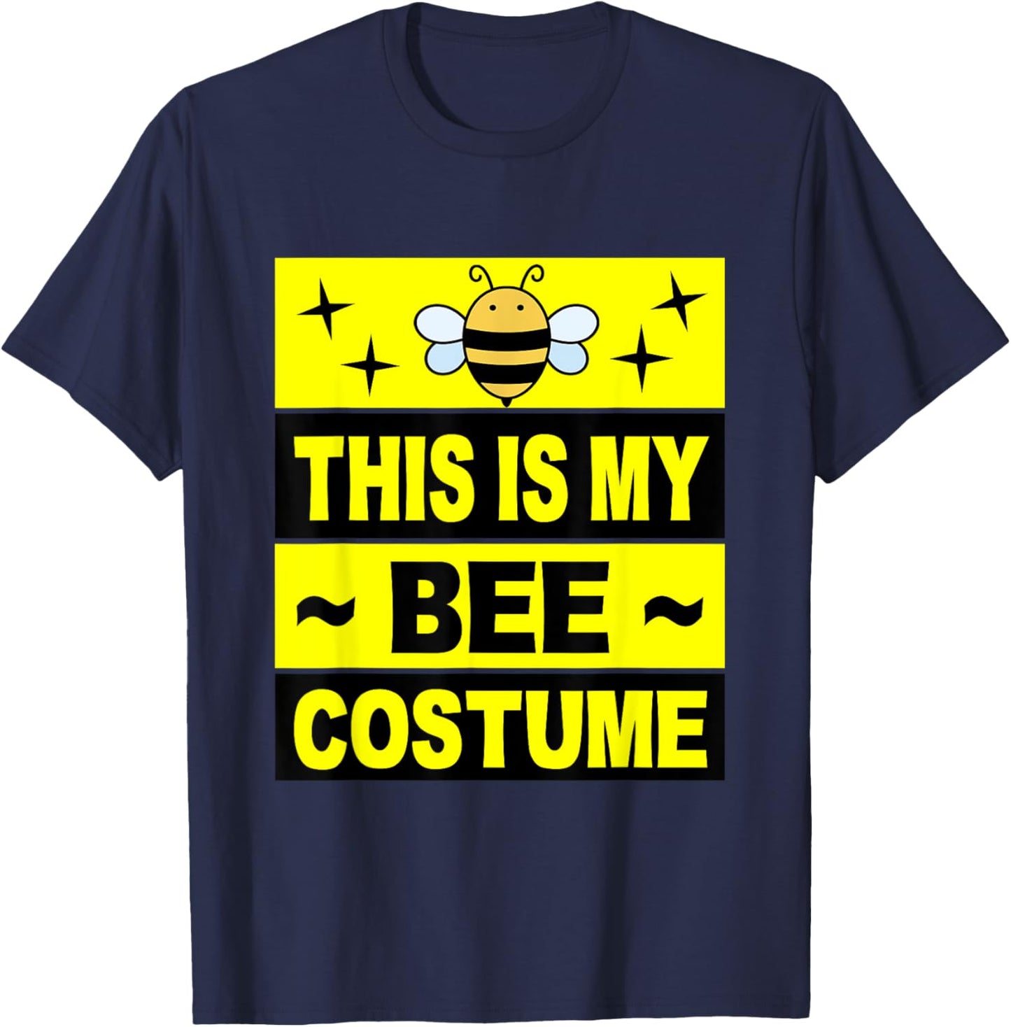 Retro Bee Costume Women Cute Adult Kids Men Baby Bumble Bee T-Shirt - T-Shirt | Navy