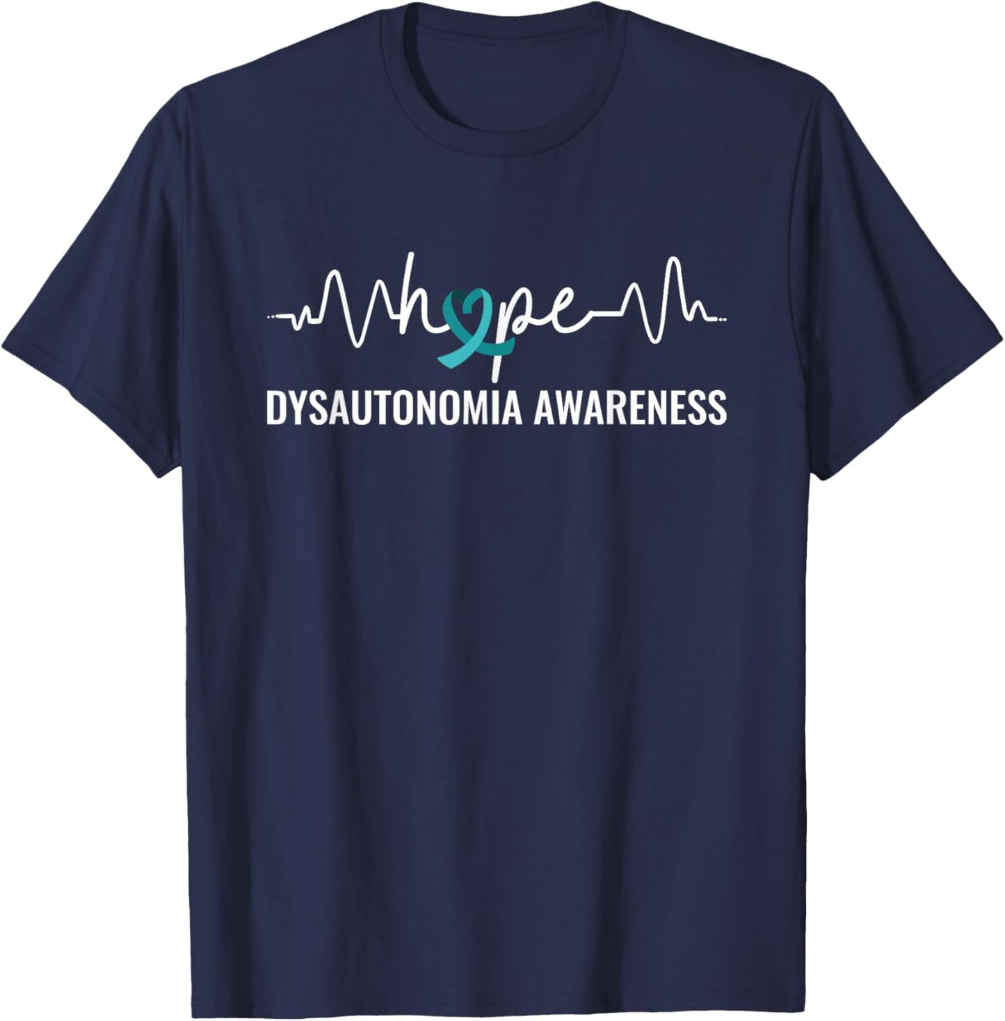 POTS Syndrome HOPE Dysautonomia Awareness T-Shirt - T-Shirt | Navy
