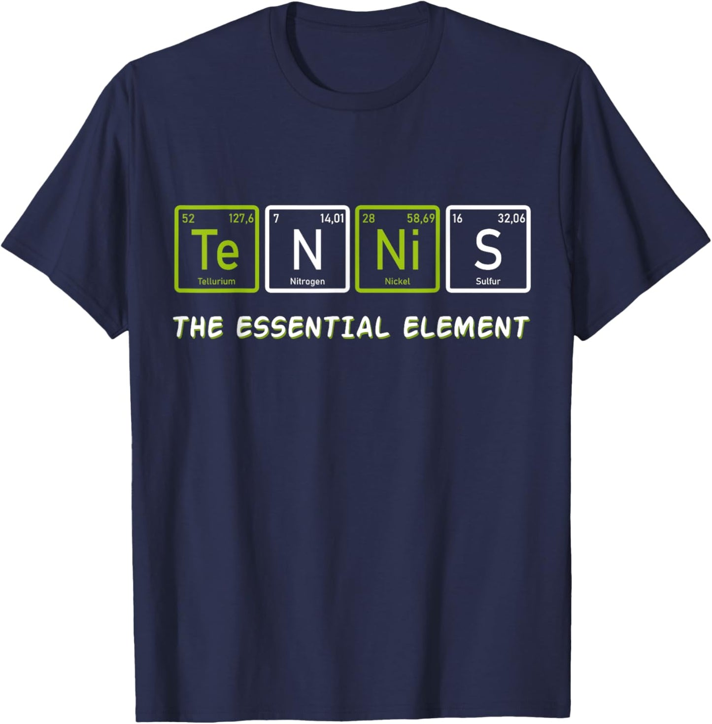 Tennis The Essential Element Funny Love Tennis T-Shirt - T-Shirt | Navy