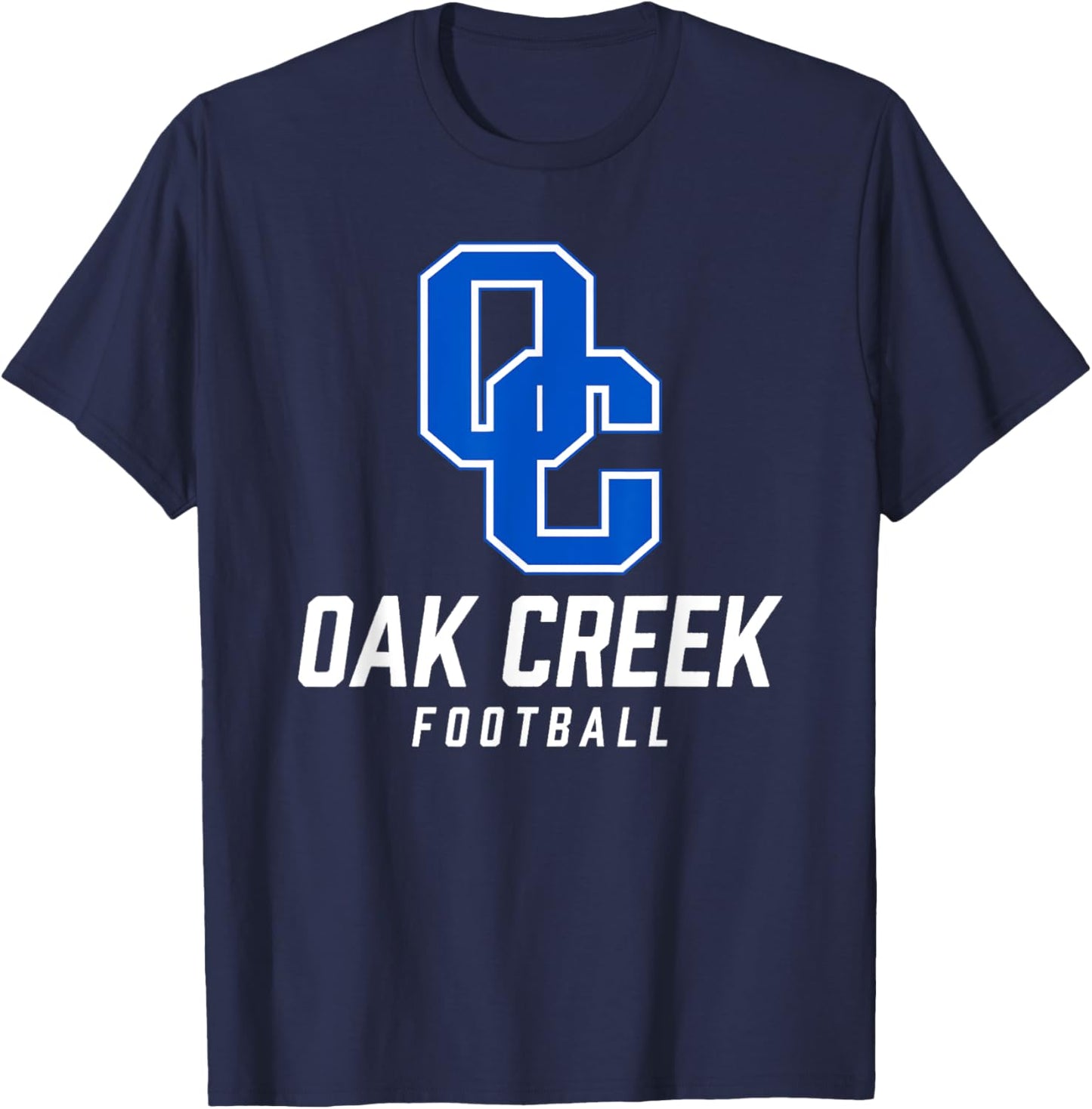 Oak Creek Knights Logo Football Team HS T-Shirt - T-Shirt | Navy