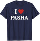 I Love Pasha I Love Pasha , black, S T-Shirt - T-Shirt | Navy