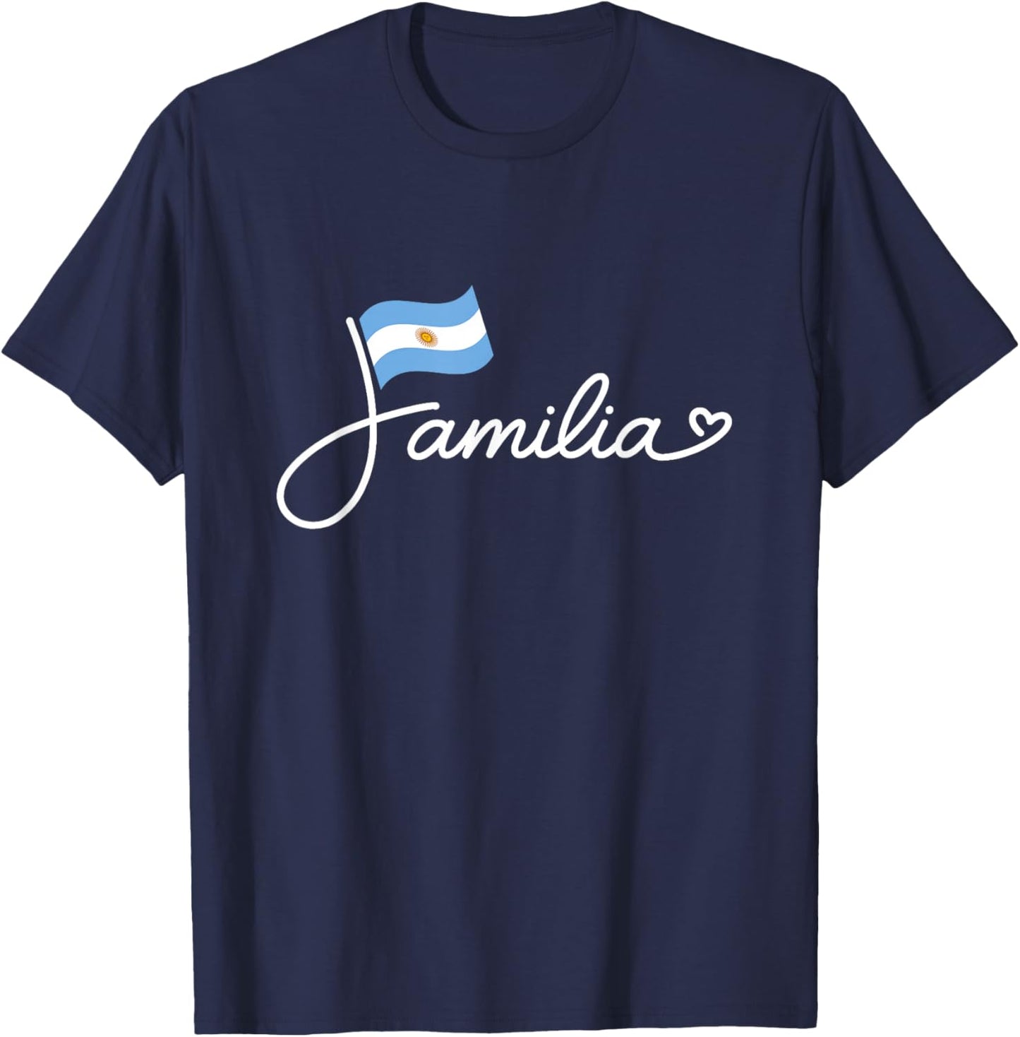 Argentina Familia Argentinian Flag Family Heritage Word Art T-Shirt - T-Shirt | Navy