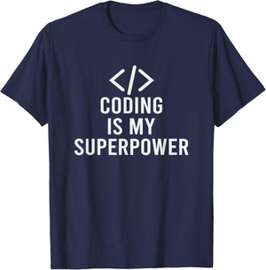 Binary Coding Nerd Computer Science Coder Gag Programmer T-Shirt - T-Shirt | Navy