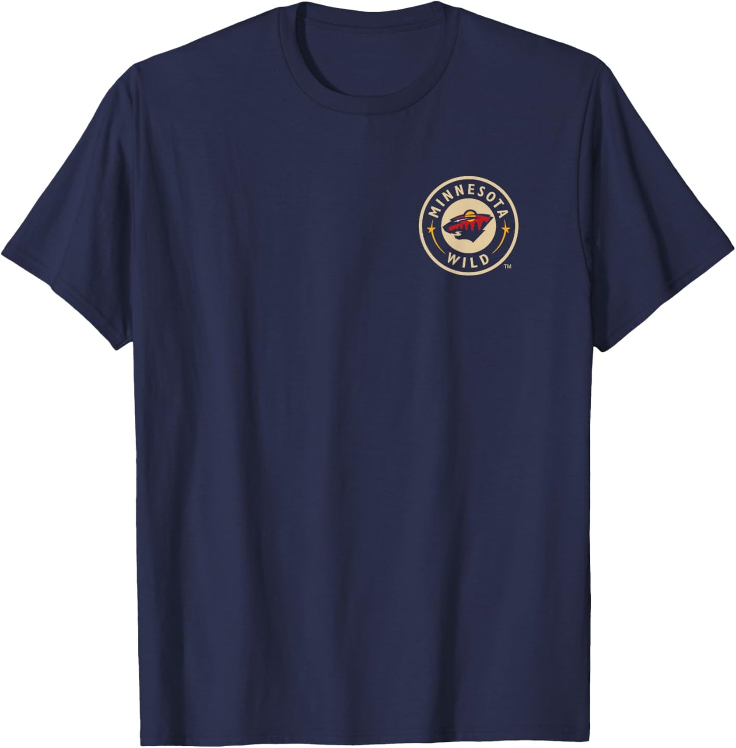 Minnesota Wild Front/Back Green NHL Officially Licensed T-Shirt - T-Shirt | Navy