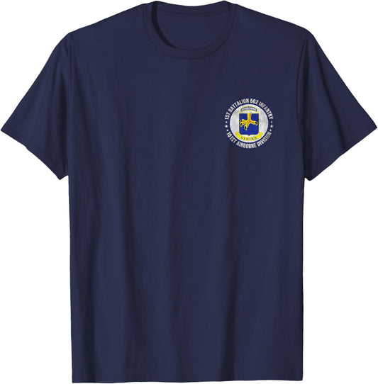 1st Battalion 502nd Infantry 101st Airborne Division Veteran T-Shirt - T-Shirt | Navy