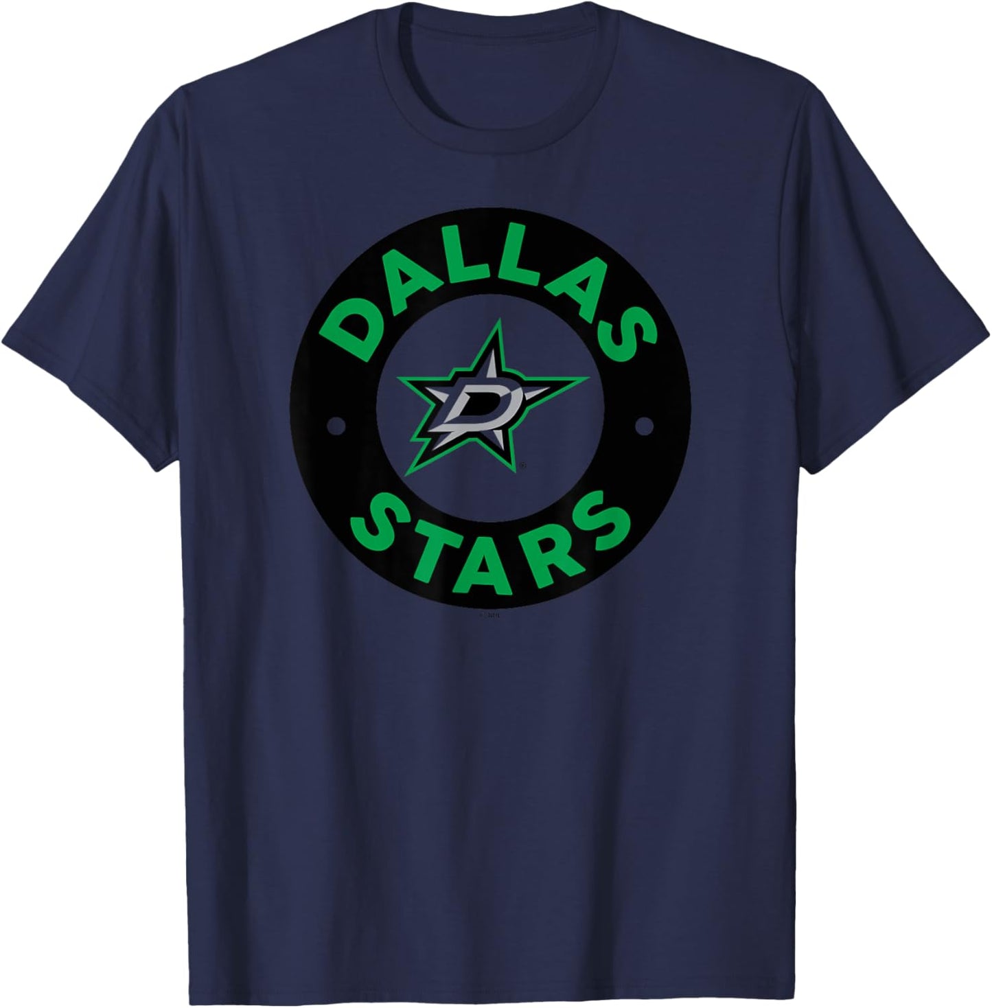 Dallas Stars Symbol White Officially Licensed T-Shirt - T-Shirt | Navy