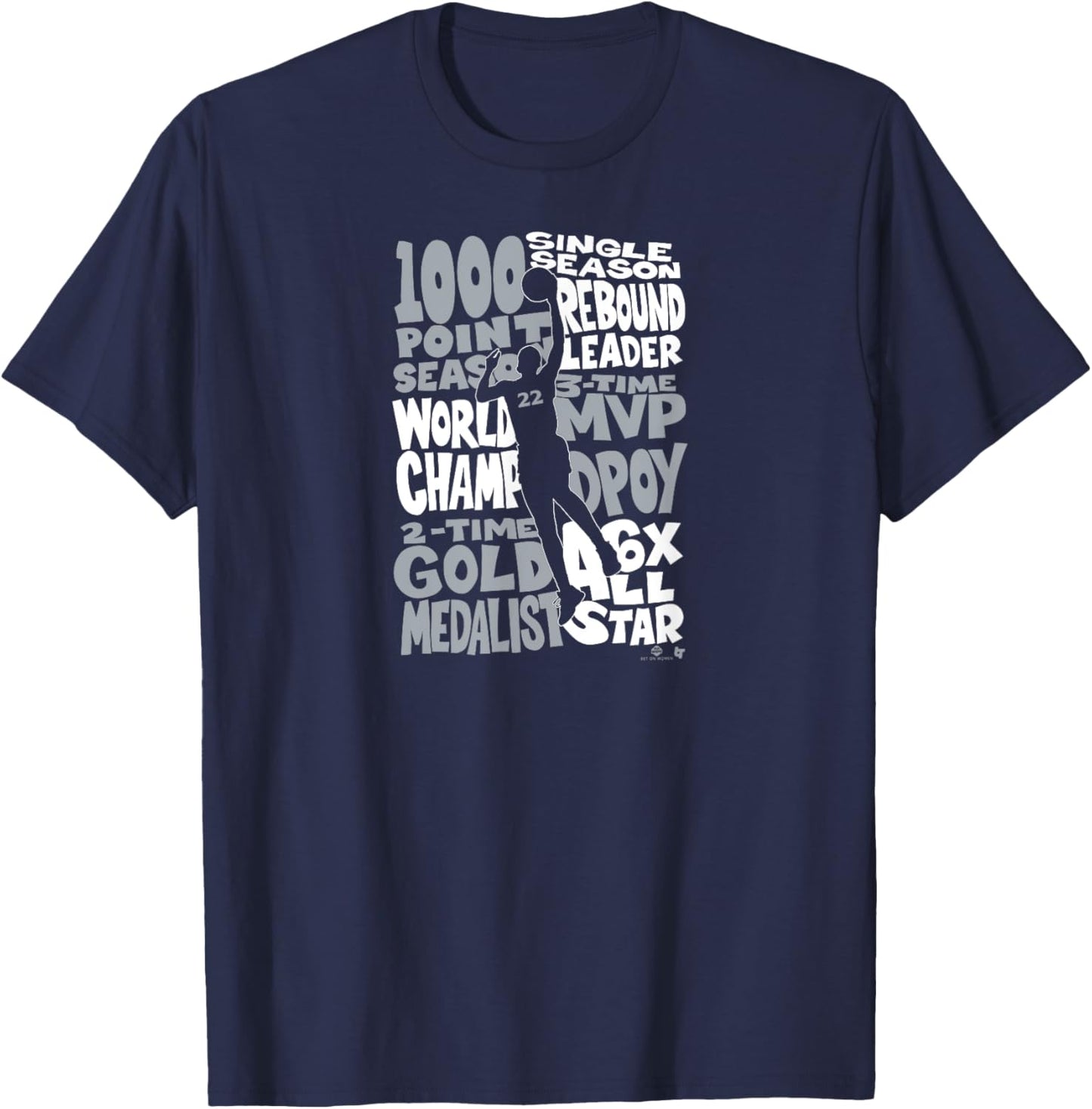 A'ja Wilson - MVP Things - Las Vegas Basketball T-Shirt - T-Shirt | Navy