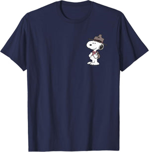 Peanuts - Snoopy The Fearless Scout Small T-Shirt - T-Shirt | Navy