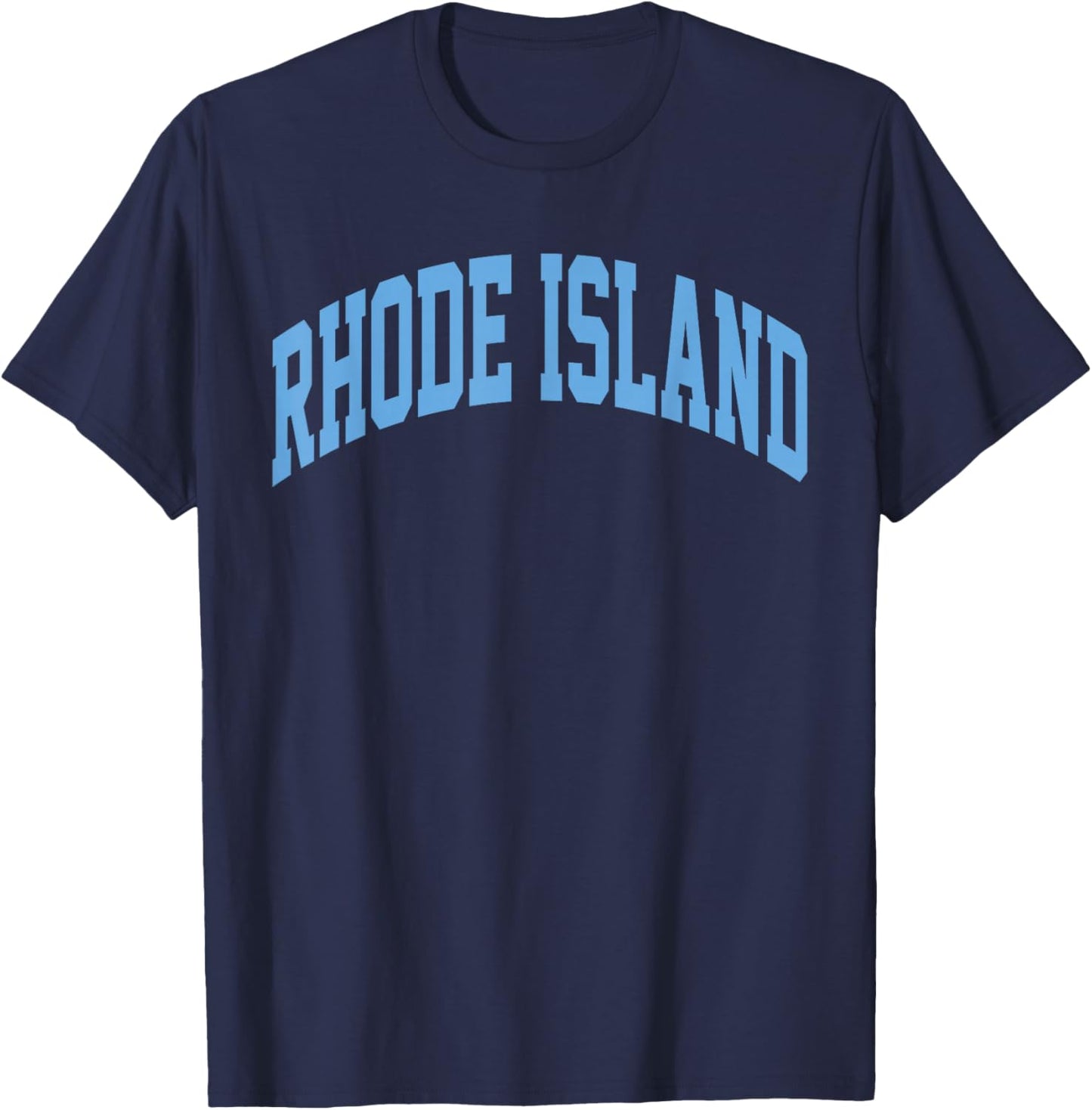 Retro Rhode Island Souvenir Classic Rhode Island Light Blue T-Shirt - T-Shirt | Navy