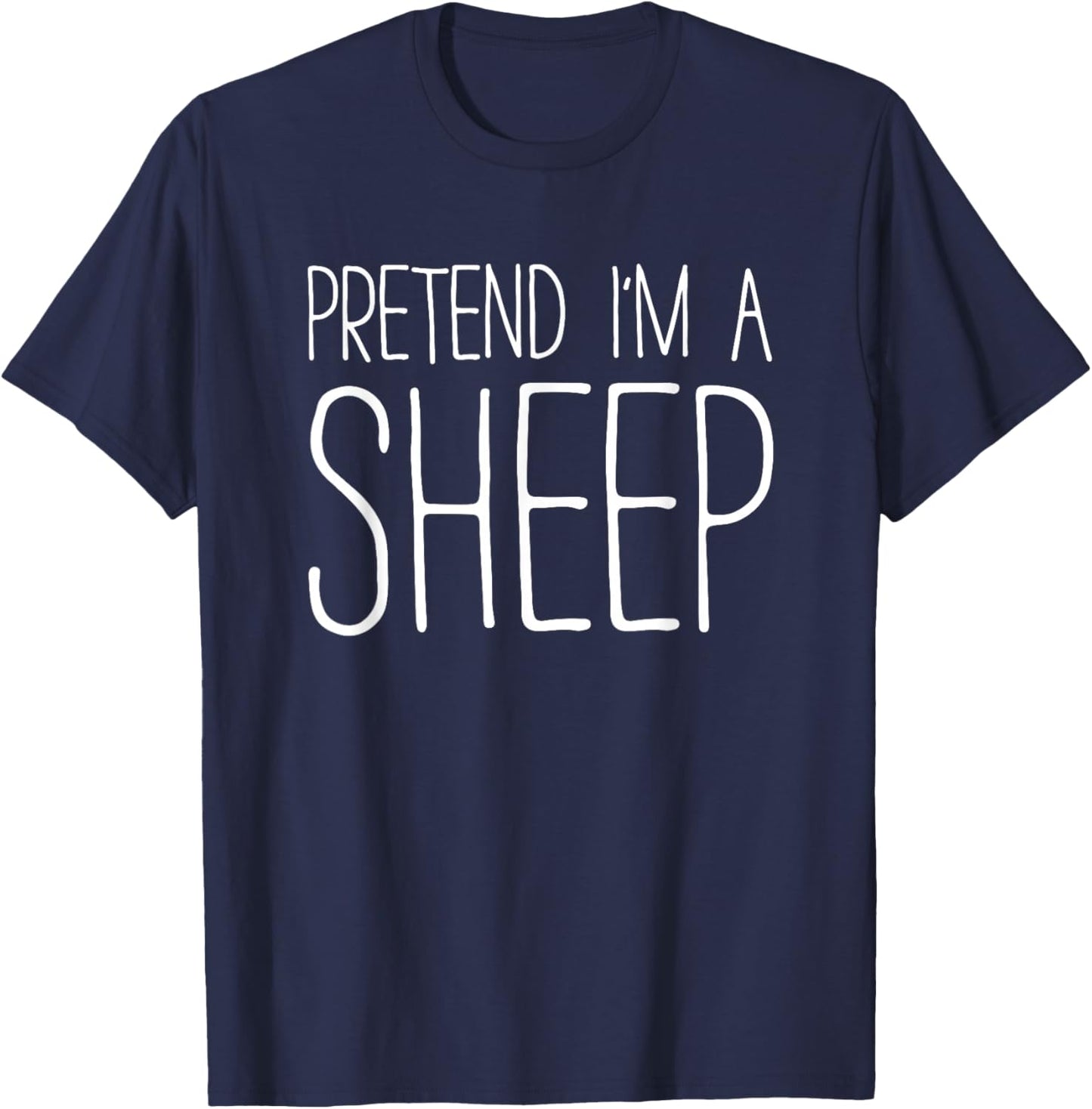 Pretend I'm A Sheep Shirt Adult Men Women Matching Costume T-Shirt - T-Shirt | Navy