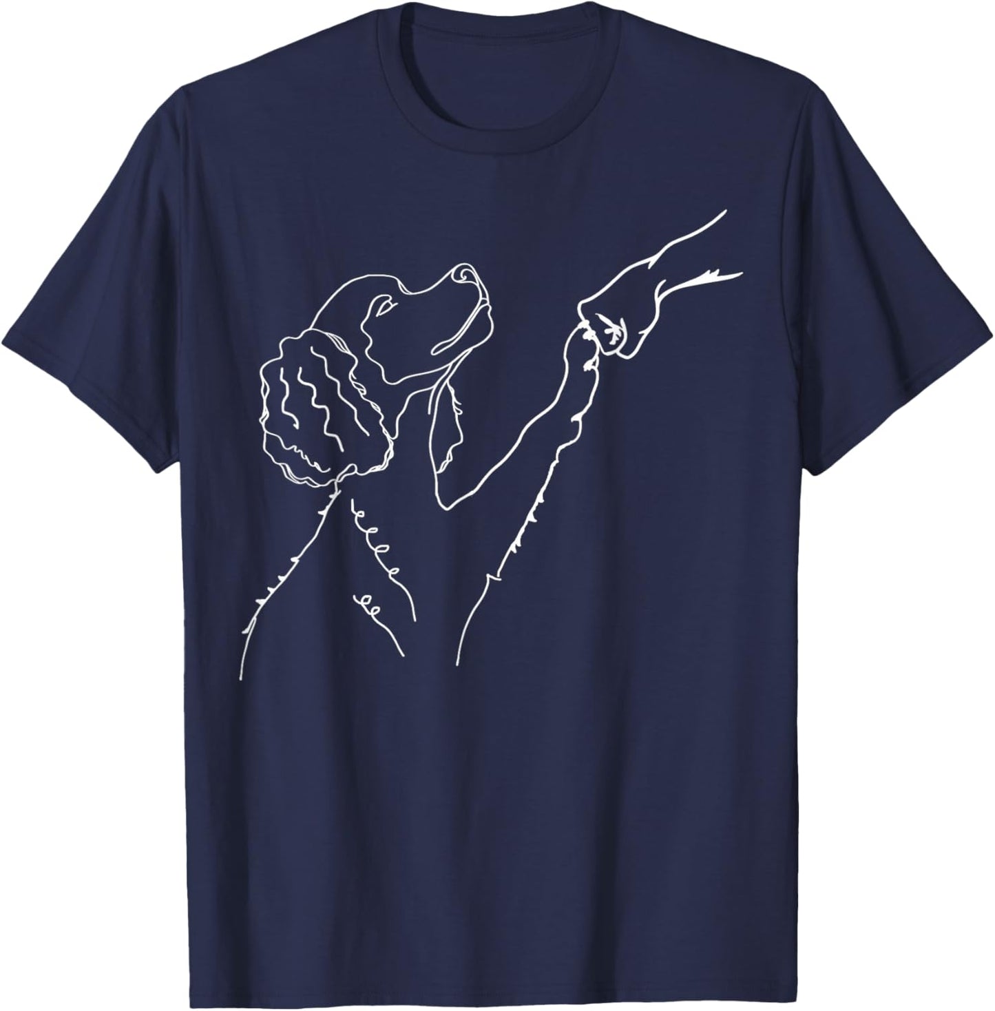 Poodle Doodle Fist Bump, Dog Fist Bump, Poodle Doodle T-Shirt - T-Shirt | Navy