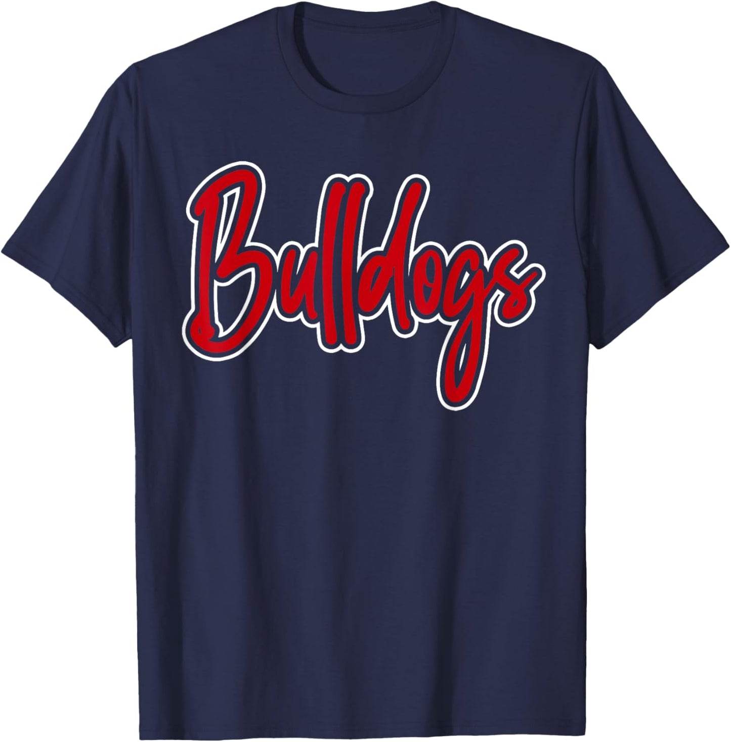 Go Dawgs Funny Bulldogs T-Shirt - T-Shirt | Navy
