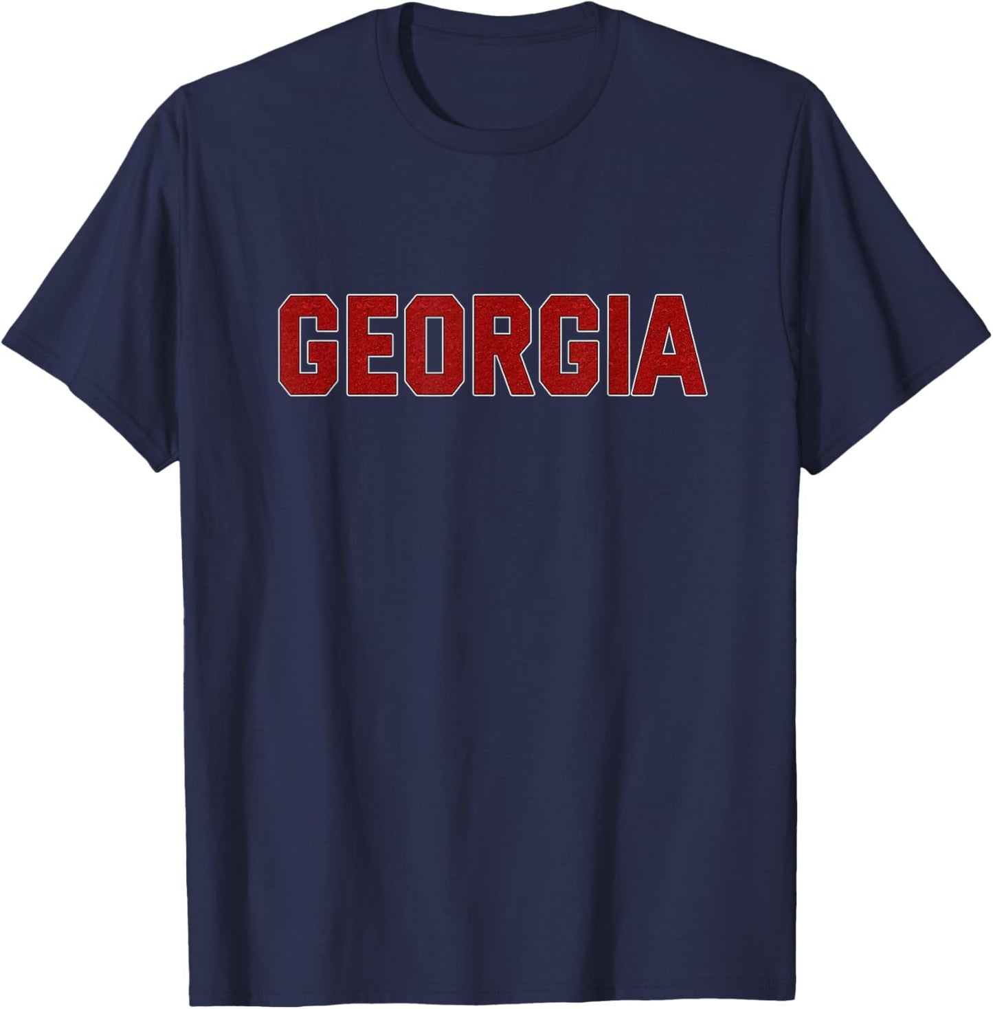 Georgia GA Vintage Varsity Style Sports Women Girls Uga T-Shirt - T-Shirt | Navy