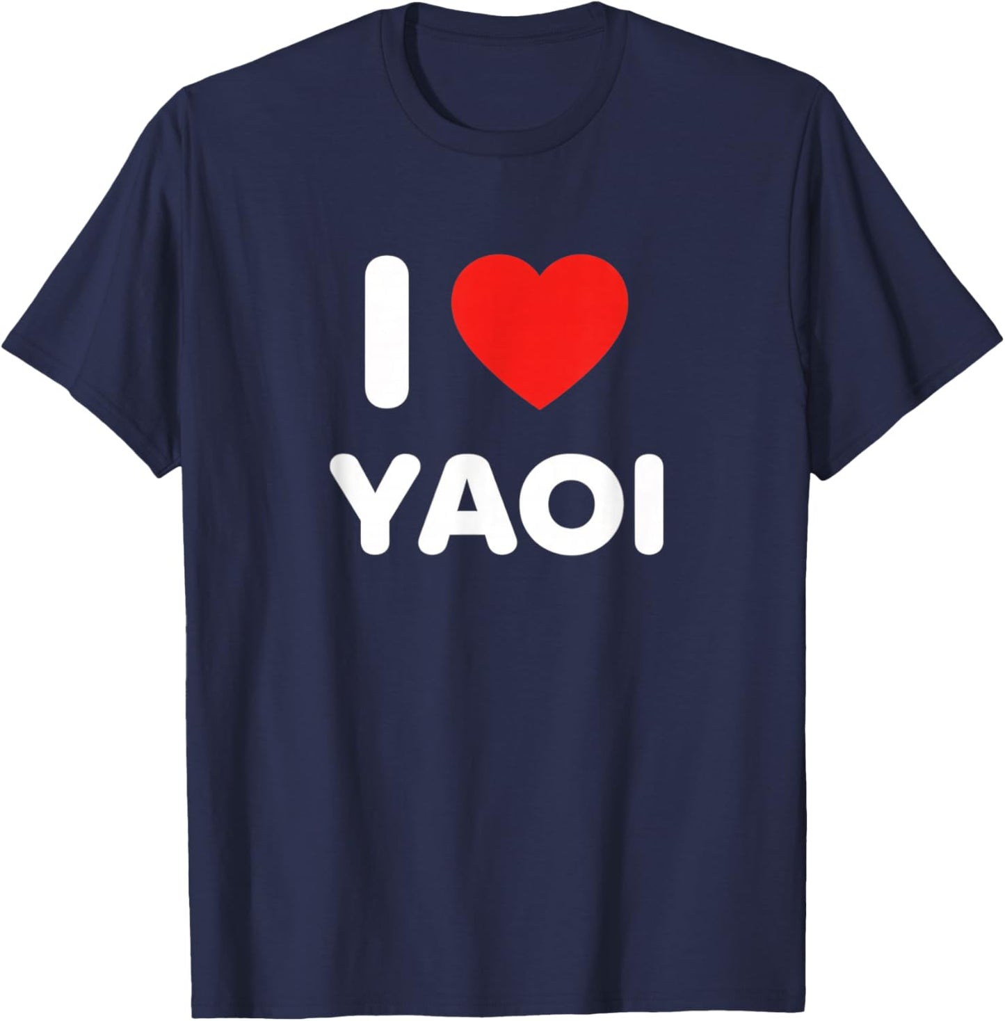 I Yaoi Anime Fan Love Heart Yaoi Romance T-Shirt - T-Shirt | Navy