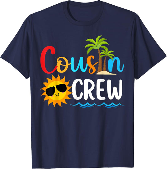 2025 Cousin crew Summer Vacation Beach Family Trips Matching Men Women Girls Kids T-Shirt - T-Shirt | Navy