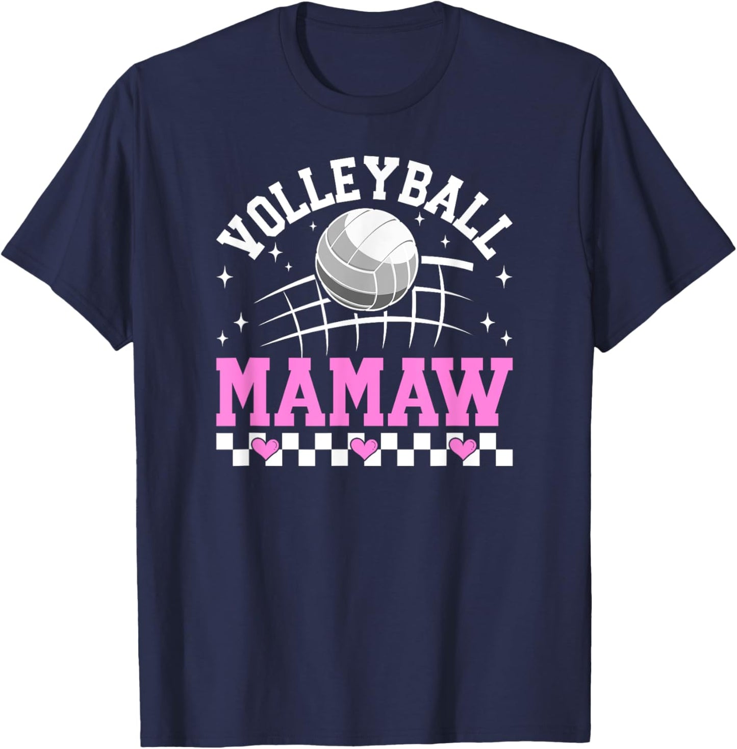 Volleyball Mamaw Of A Volleyball Player Mamaw T-Shirt - T-Shirt | Navy