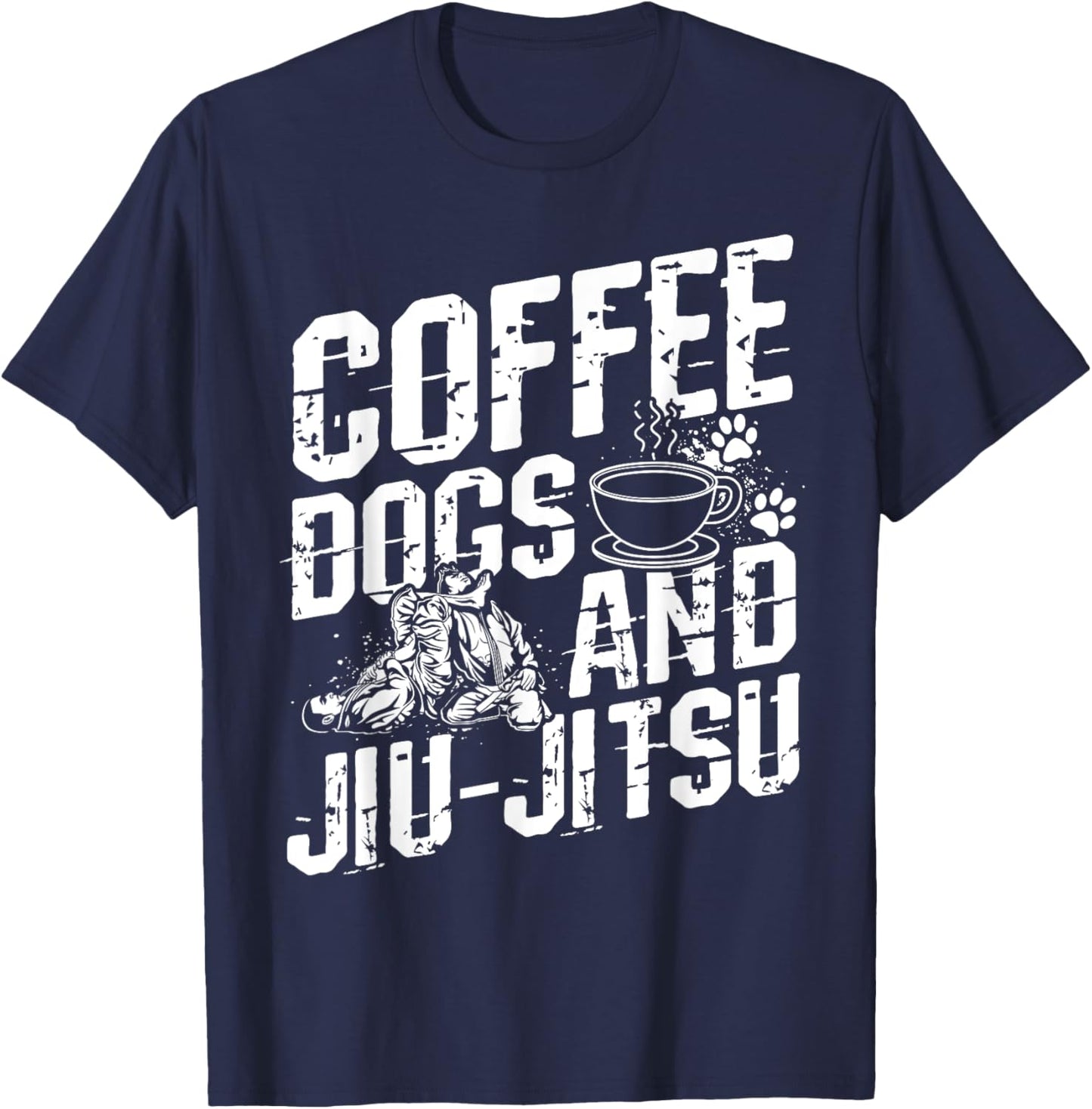 Coffee Dogs AND Jiu-Jitsu Coffee Dogs Jiu-Jitsu MMA Owner T-Shirt - T-Shirt | Navy