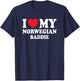 I Love My Norwegian Baddie Funny Boyfriend Girlfriend T-Shirt - T-Shirt | Navy