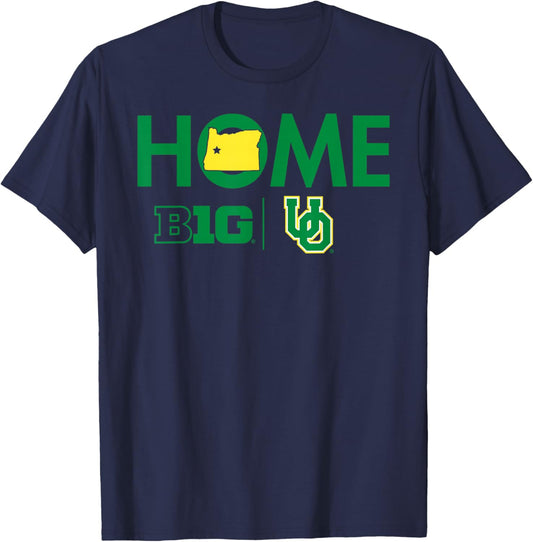 Oregon Ducks Big 10 Home Officially Licensed T-Shirt - T-Shirt | Navy