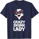 Crazy Skunk Lady T-Shirt - T-Shirt | Navy