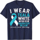 I Wear Teal And White For My Daughter In Law Cervical Cancer T-Shirt - T-Shirt | Navy