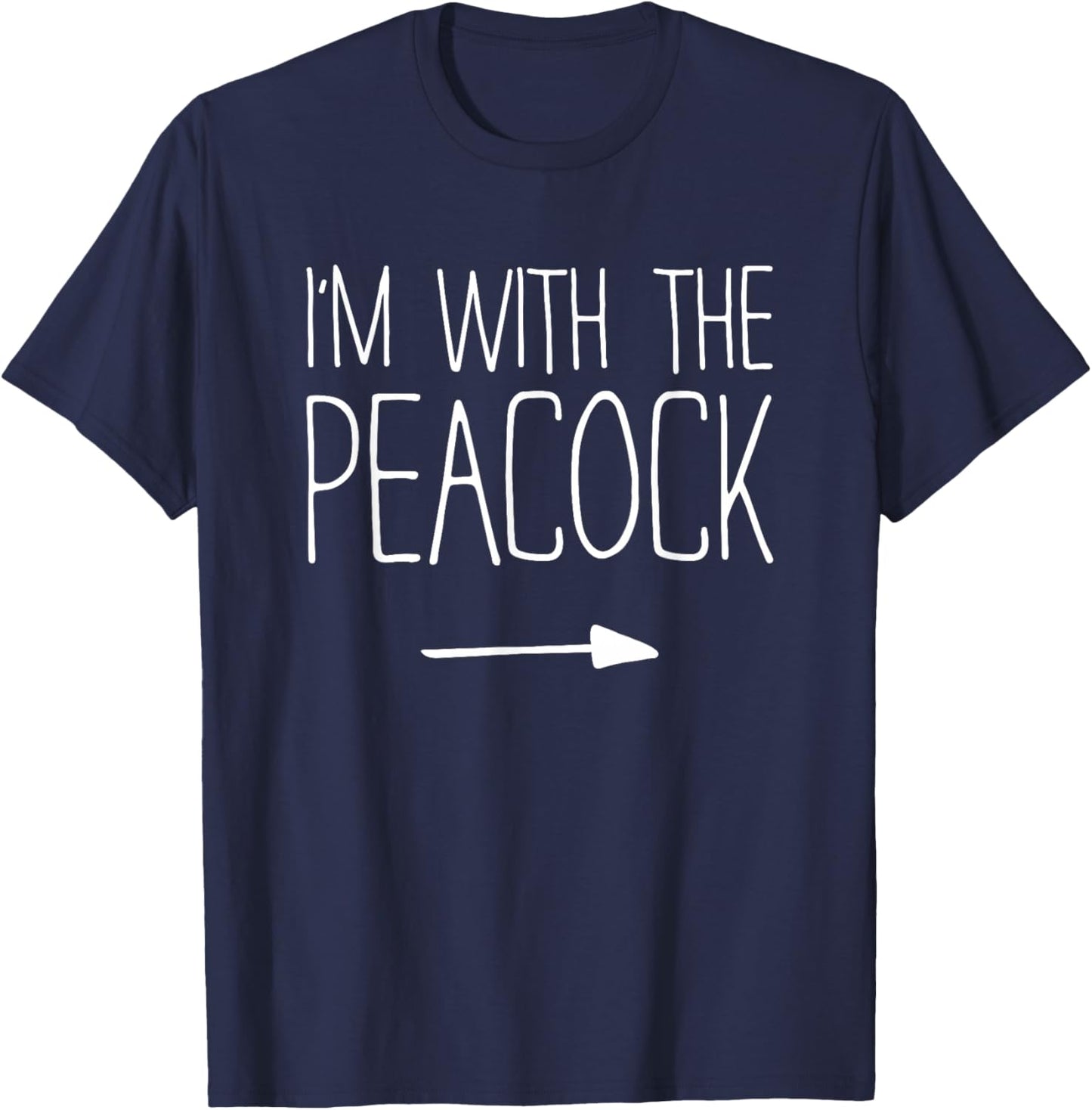 I'm With The Peacock Shirt Adult Kids Men Women Costume T-Shirt - T-Shirt | Navy
