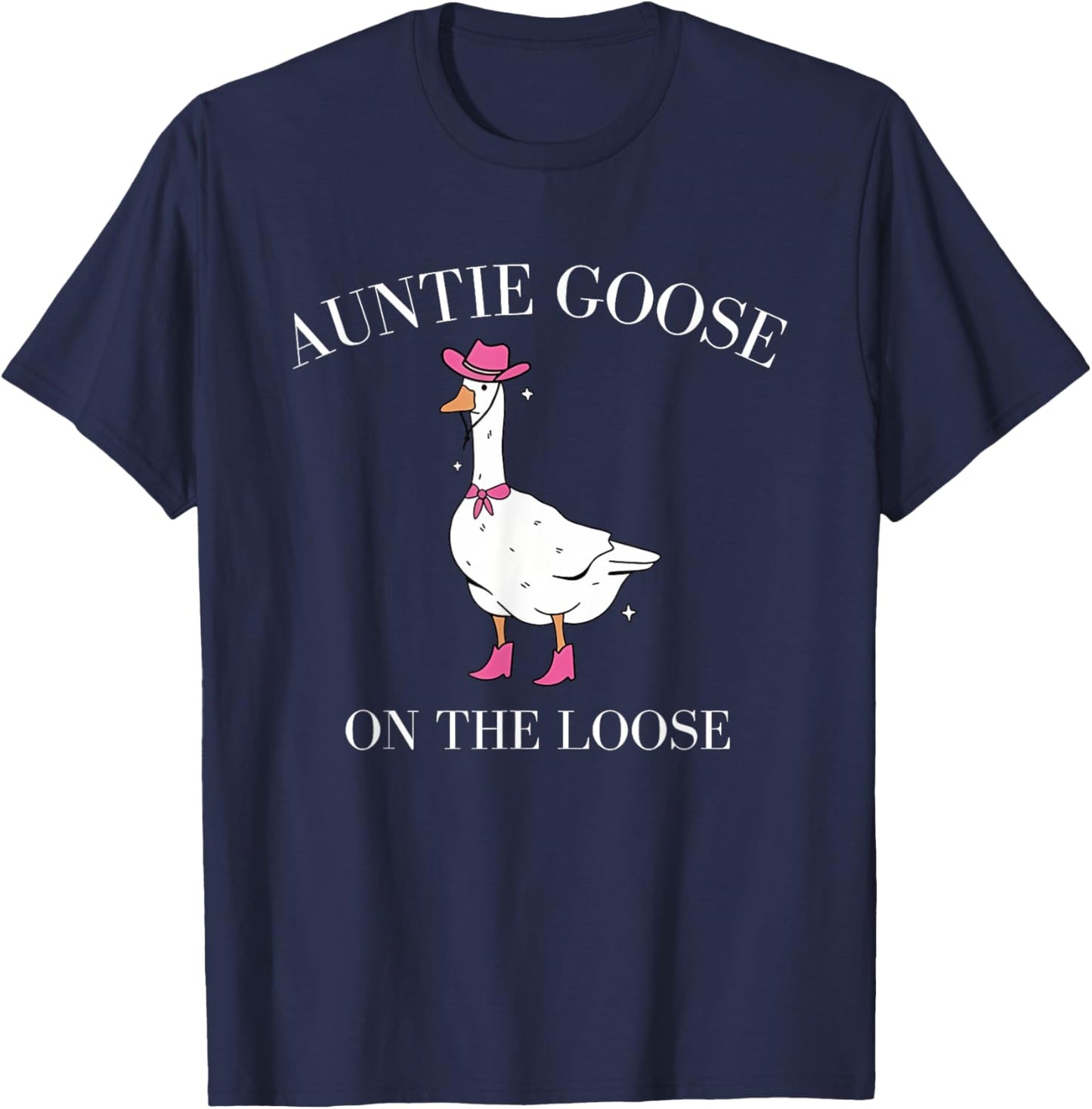 Auntie Goose On the Loose Cowgirl Western Country T-Shirt - T-Shirt | Navy
