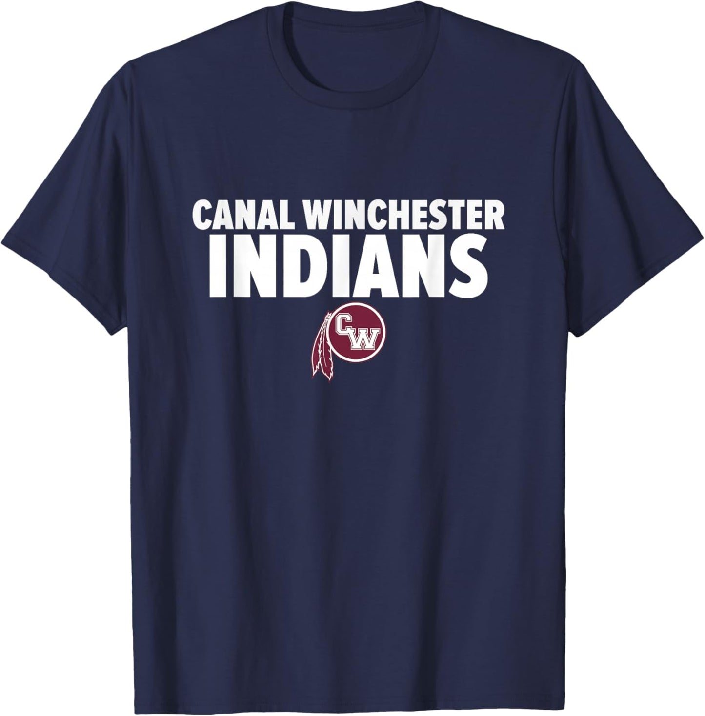 Canal Winchester Indians Logo Bold HS T-Shirt - T-Shirt | Navy
