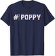 #1 Poppy Baseball Poppy Of A Baseball Player Poppy T-Shirt - T-Shirt | Navy