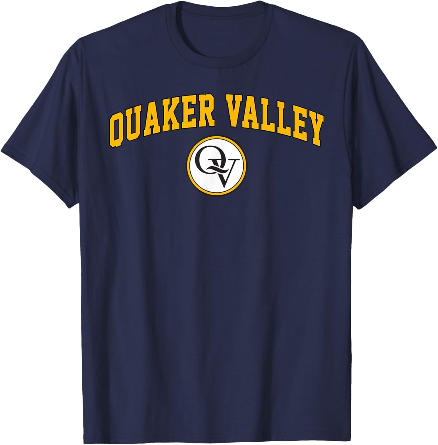 Quaker Valley Design High School Arch Vintage Design T-Shirt - T-Shirt | Navy
